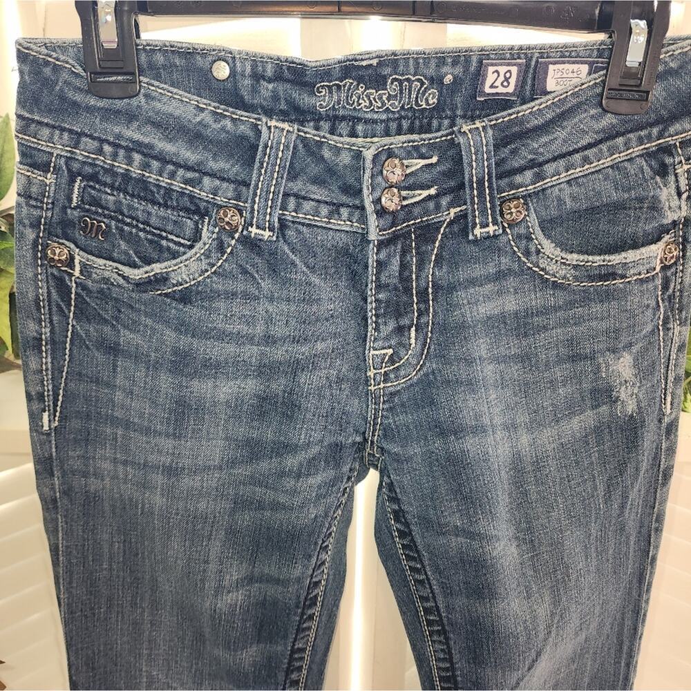 MISS ME EMBELLISHED JEANS SIZE 28 BOOT CUT - Picture 6 of 9